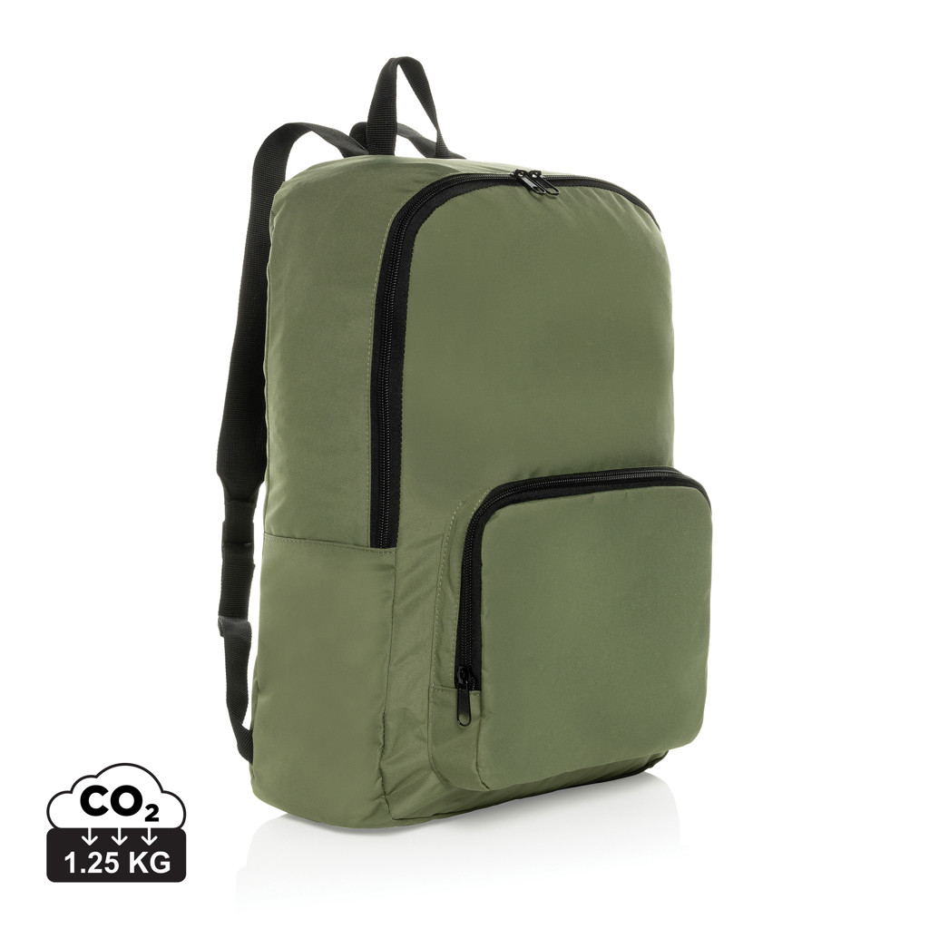 Sac à dos pliable en rPET à personnaliser Dillon Vert 